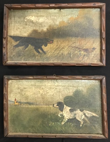 Coppia dipinti originali cani - dipinti,