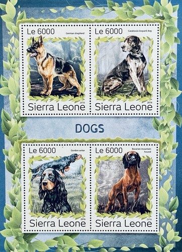 Sierra leone cani - cani, francobolli