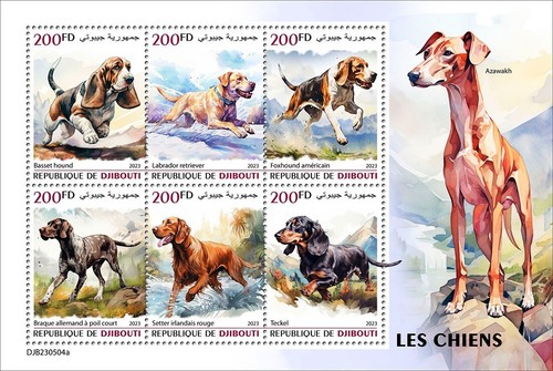Francobolli dogs basset - dogs,