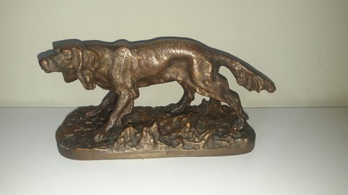Antica scultura bronzo cane - in,